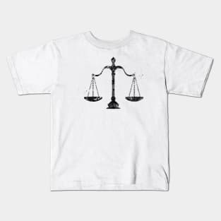 Scales of Justice Art Kids T-Shirt